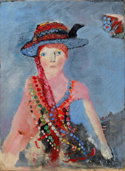 „Portret kobiety ”, olej na płótnie (1920 rok),<br>
SMG 2003/0688, ze zbiorów Muzeum Śląskiego w Görlitz, fot. René Pech
